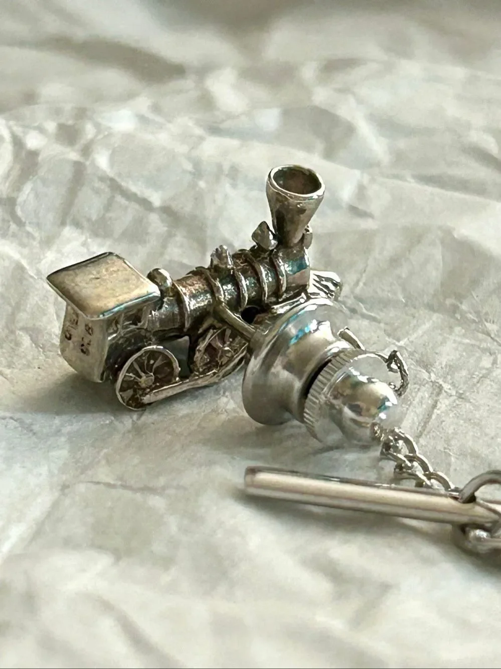 Museum of Fine Arts MFA .925 Sterling Silver Locomotive Train Lapel Pin